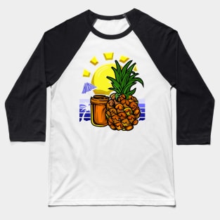 Pineapple Beach Design I love Fruit T-Shirt Baseball T-Shirt